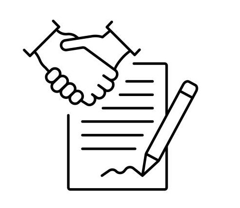 Contract Line Icon Editable Stroke